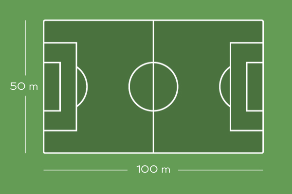 Platz A: Naturrasen 50m x 100m