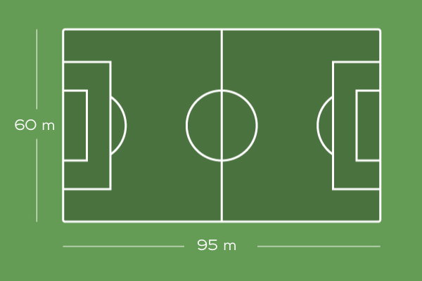 Platz A: Naturrasen 95m x 60m